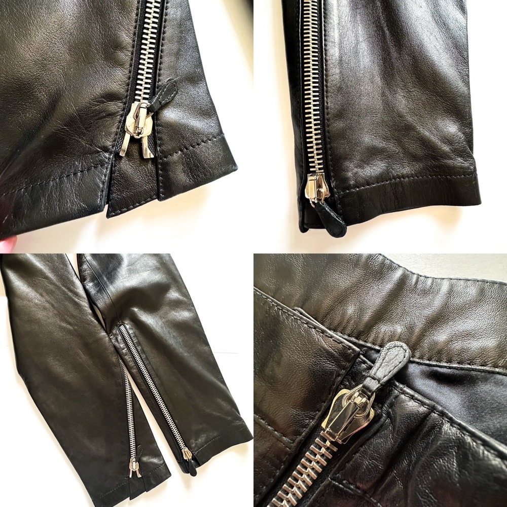 Alexander McQueen Black Leather Full Zipper Runway Trousers 2008 42/M - Picture 11 of 16